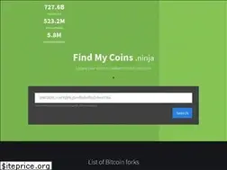 Sites similar to findmycoins.ninja
