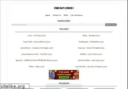 Sites similar to findoutlyrics.com