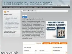 Sites similar to findpeoplebymaidenname.com
