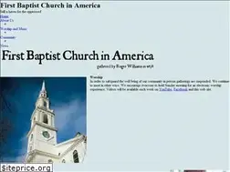 Sites similar to firstbaptistchurchinamerica.org