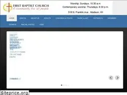 Sites similar to firstbaptistmadison.org