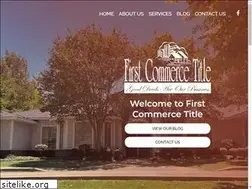 Sites similar to firstcommercetitle.com