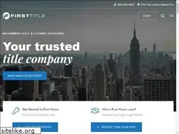 Sites similar to firsttitleservices.com
