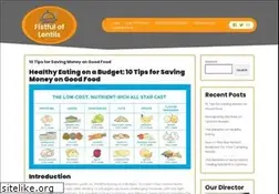 Sites similar to fistfuloflentils.com