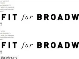Sites similar to fitforbroadway.com