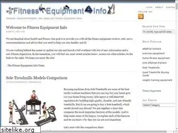 Sites similar to fitnessequipmentinfo.com