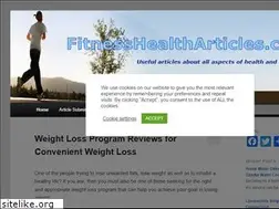 Sites similar to fitnesshealtharticles.com