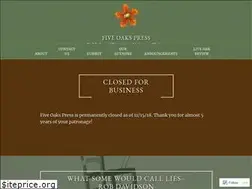 Sites similar to five-oaks-press.com