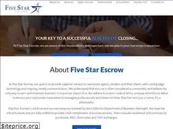 Sites similar to fivestarescrow.com