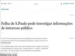 Sites similar to folhaleaks.folha.com.br