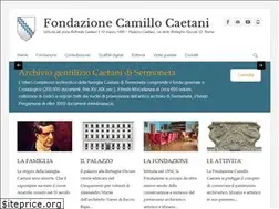 Sites similar to fondazionecamillocaetani.it