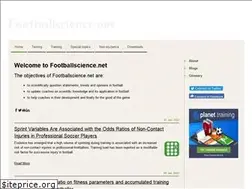 Sites similar to footballscience.net