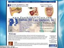 Sites similar to foothillentcare.com