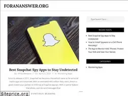 Sites similar to forananswer.org