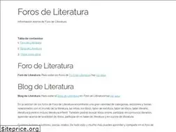Sites similar to forodeliteratura.com
