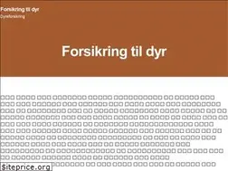 Sites similar to forsikringtildyr.dk