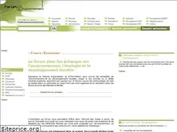 Sites similar to forum-environnement.com