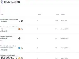 Sites similar to forum.cockroachlabs.com
