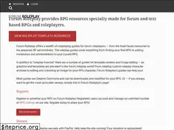 Sites similar to forumroleplay.com