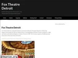 Sites similar to foxtheatredetroit.net