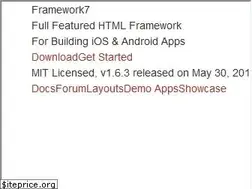 Sites similar to framework7.io