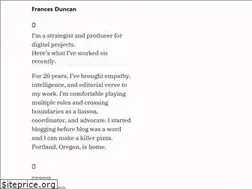 Sites similar to francesduncan.com