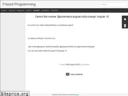 Sites similar to frazedprogramming.blogspot.com