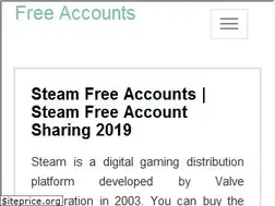 Sites similar to freeaccounts.info