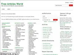 Sites similar to freearticlesworld.com