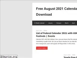 Sites similar to freeaugust2018calendar.com