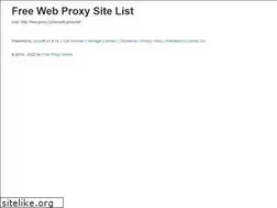 Sites similar to freeproxyserver.co