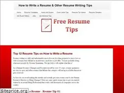 Sites similar to freeresumetips.net