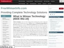 Sites similar to freewimaxinfo.com