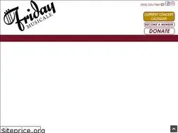 Sites similar to fridaymusicale.com