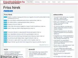 Sites similar to frisshirekonline.hu