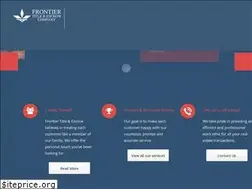 Sites similar to frontiertitle.biz