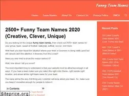 Sites similar to funnyteamnames.us