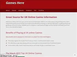 Sites similar to games-here.com