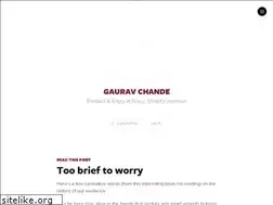 Sites similar to gauravchande.com