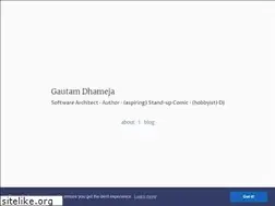 Sites similar to gautamdhameja.com