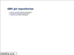 Sites similar to gbv.github.io