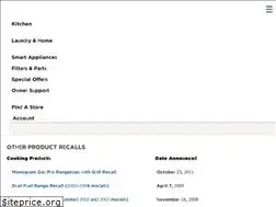 Sites similar to geappliancerecall.com