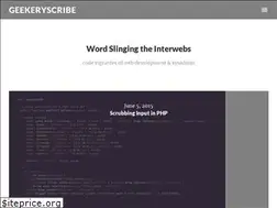 Sites similar to geekeryscribe.com