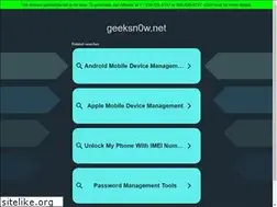 Sites similar to geeksn0w.net