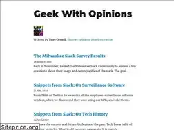 Sites similar to geekwithopinions.com