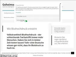 Sites similar to geheimwissen-bluthochdruck.de