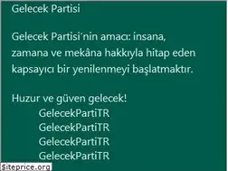 Sites similar to gelecekpartisi.net