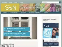 Sites similar to gen-ethisches-netzwerk.de