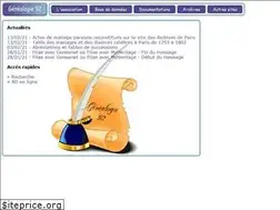Sites similar to genealogie92.org