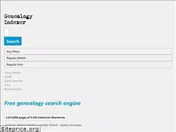 Sites similar to genealogyindexer.org